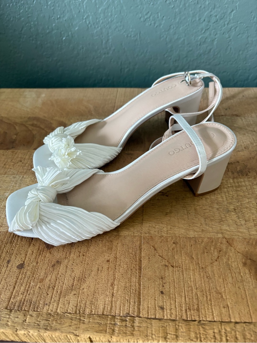 White bridal shoes